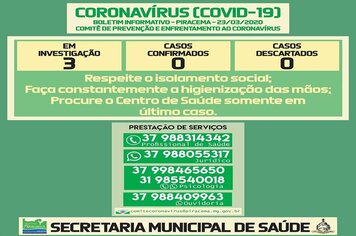 Foto - BOLETINS INFORMATIVOS COVID-19